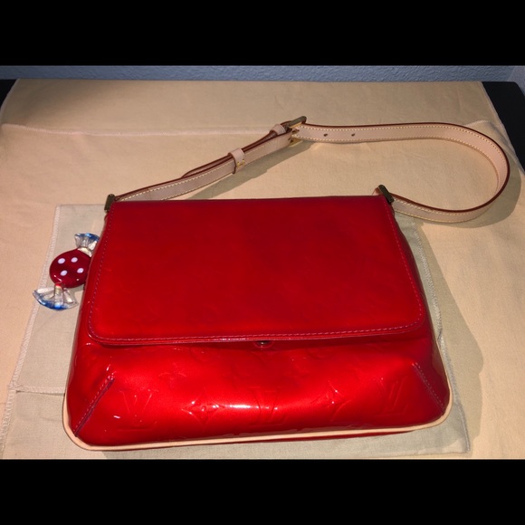 Louis Vuitton Handbags - Louis Vuitton Red Monogram Vernis Thompson